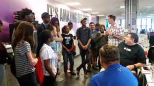 CareerEd participants gathered during a hands-on workshop or group session