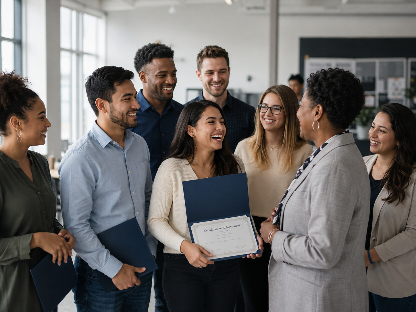 CareerEd participants gathered after a program milestone