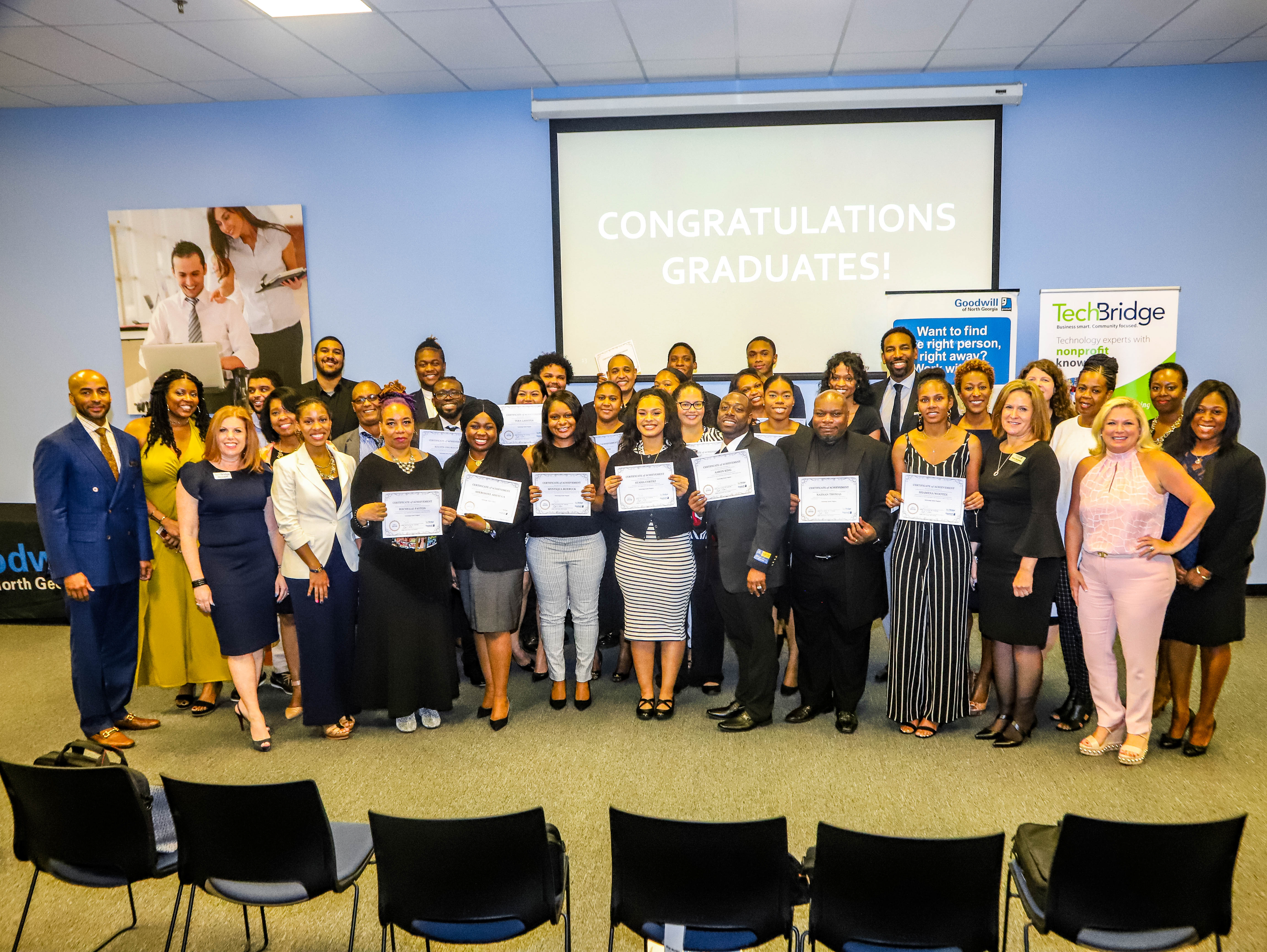 CareerEd participants celebrating a program milestone together