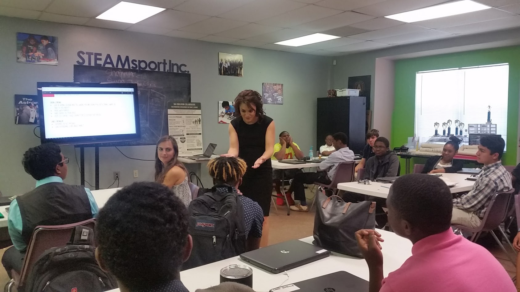 CareerEd program speaker engaging with students during a learning session